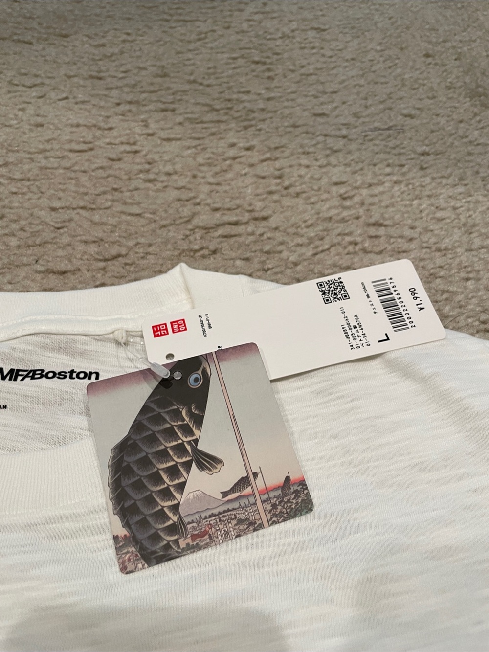 Uniqlo MFA Boston White Short-Sleeve Pocket men T shirt NWT Japanese L = US M - Picture 4 of 10